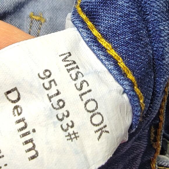 Misslook 951933 High Rise Destroyed Distressed Skinny Jeans - Size M - Picture 5 of 5